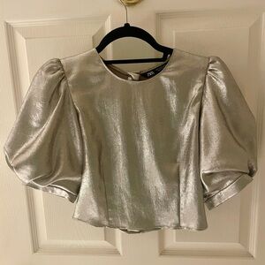 ZARA Metallic Crop Top